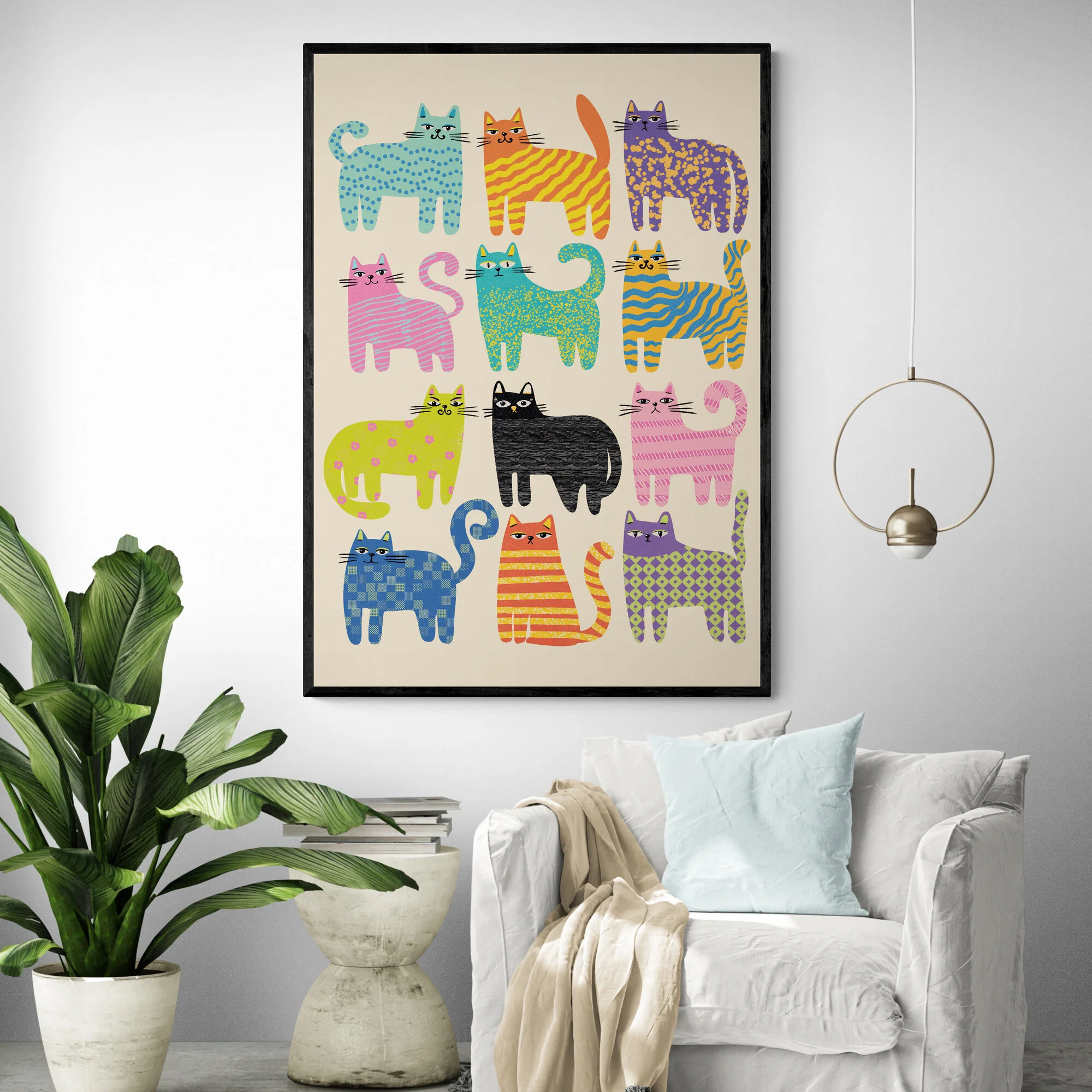 Party Cats Art Print - Image 3