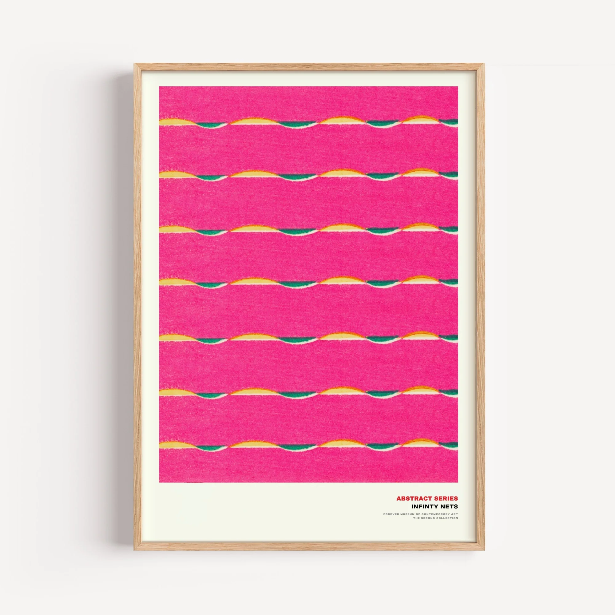 Pink Japanese Woodblock Pattern Art Print