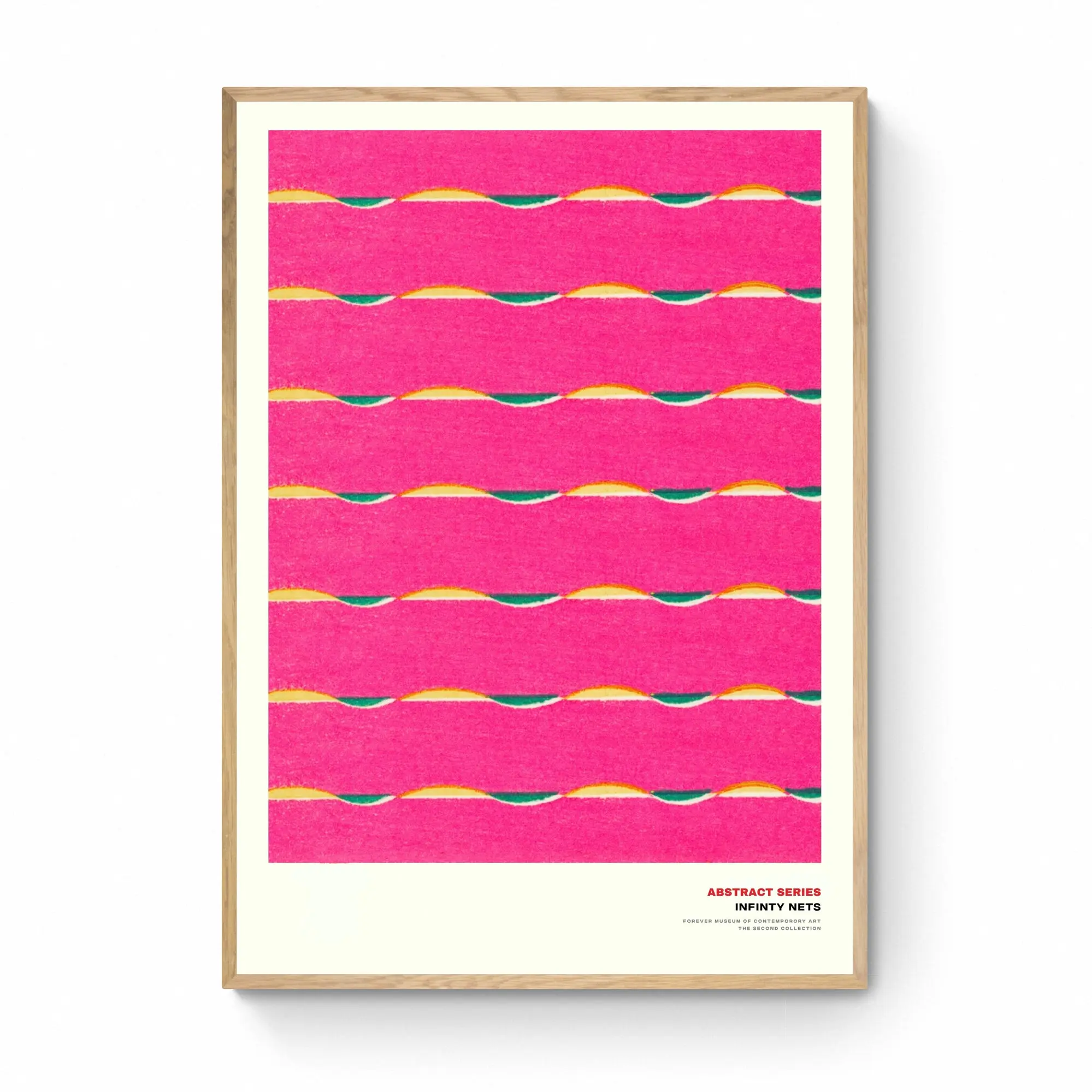 Pink Japanese Woodblock Pattern Art Print - Image 5