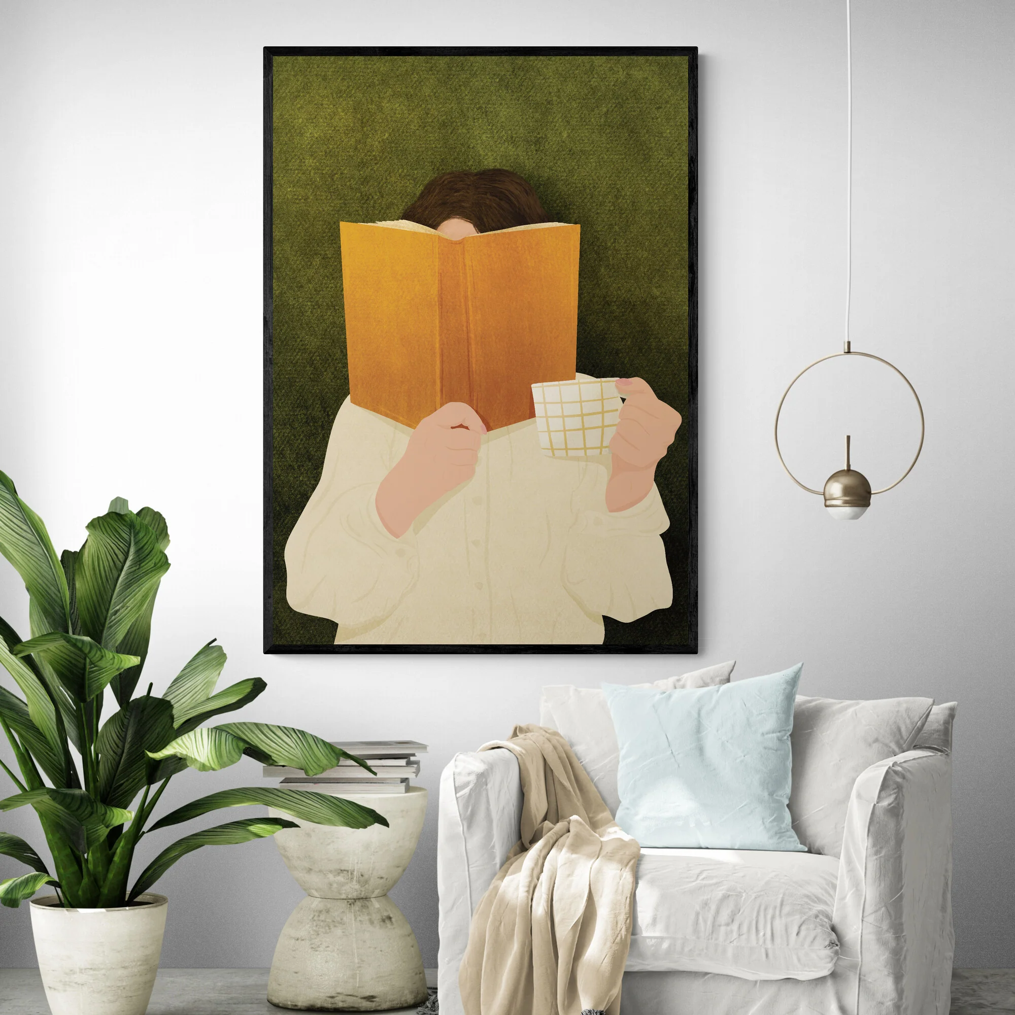 Reading Woman Art Print - Image 4