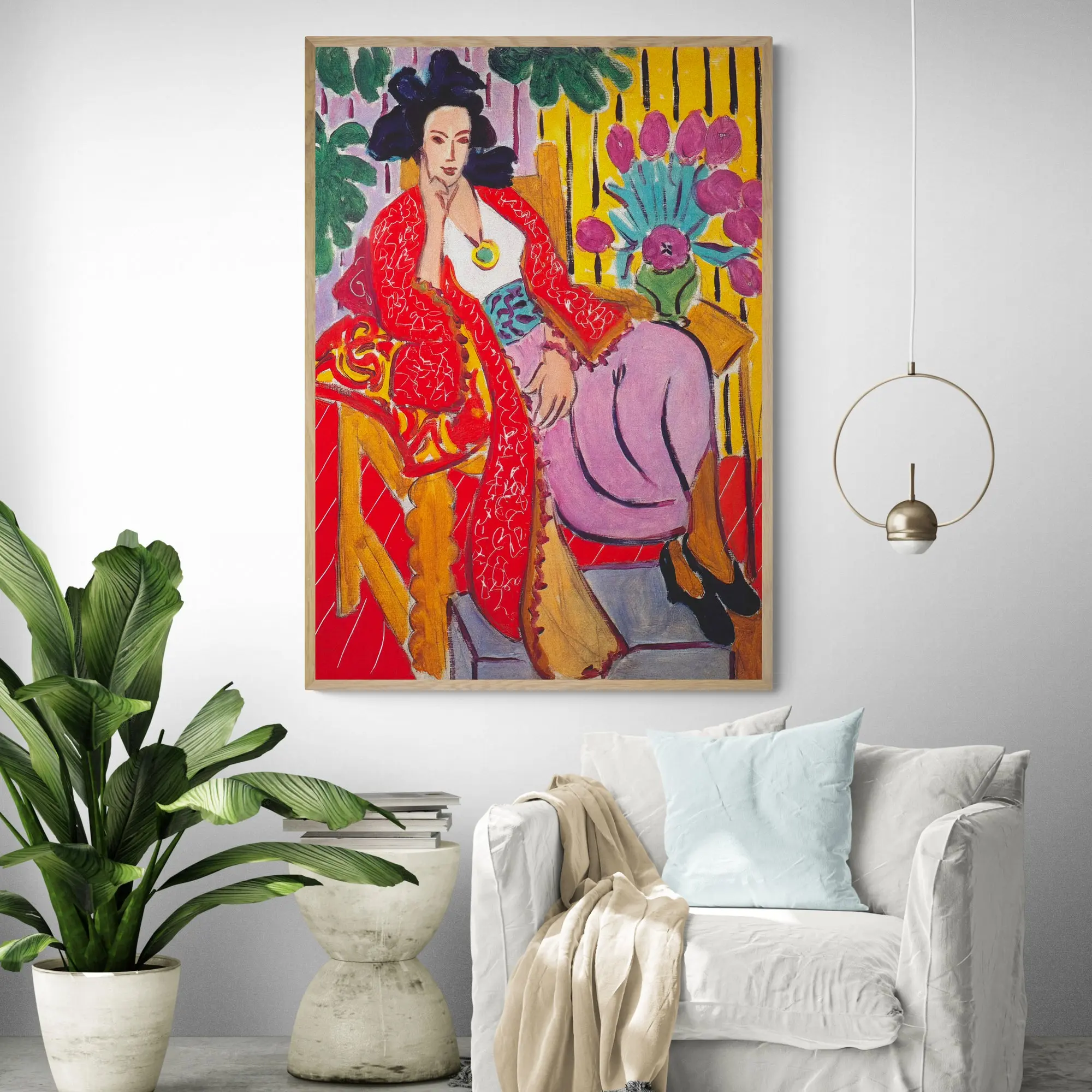Red Robe Woman by Henri Matisse Art Print - Image 2