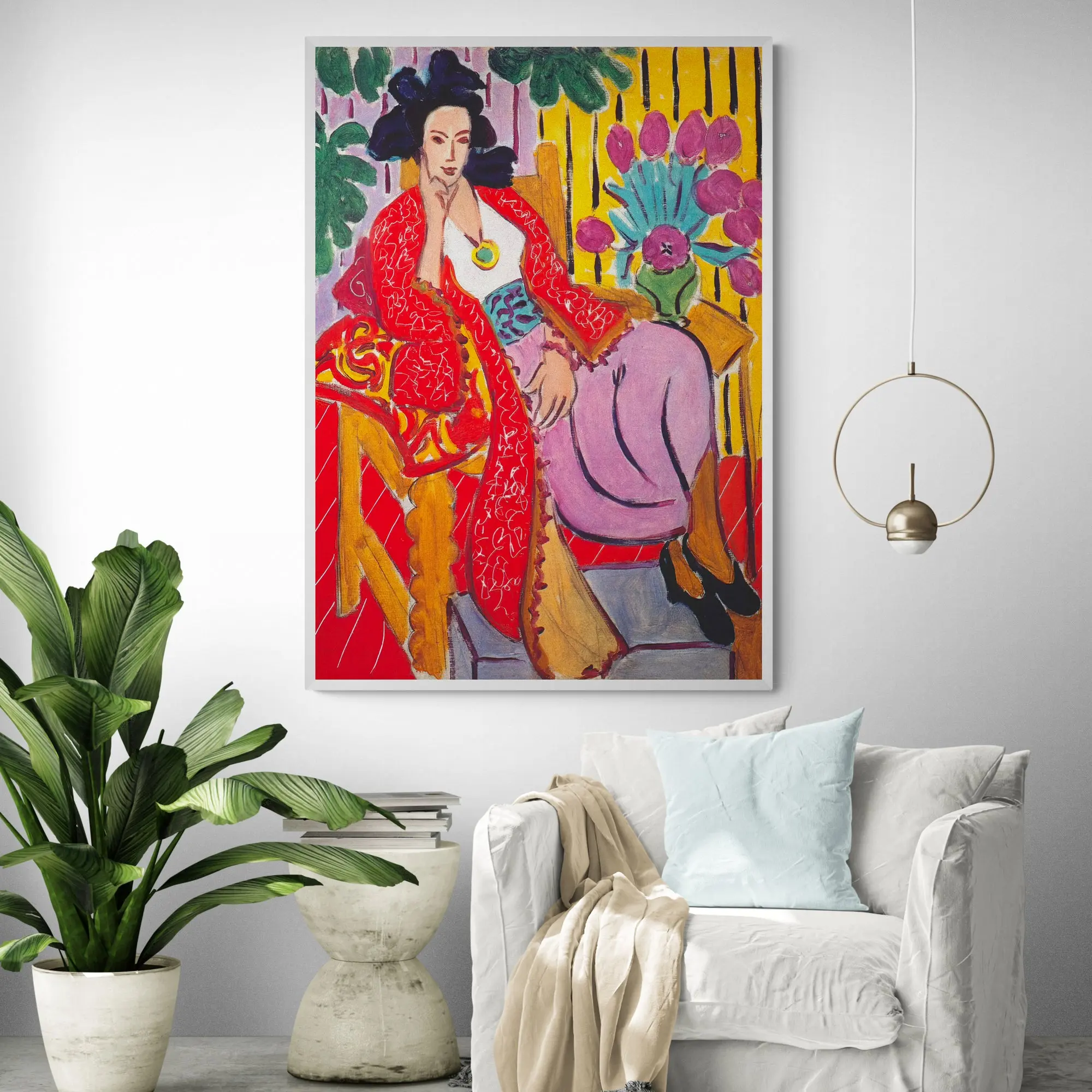 Red Robe Woman by Henri Matisse Art Print - Image 3