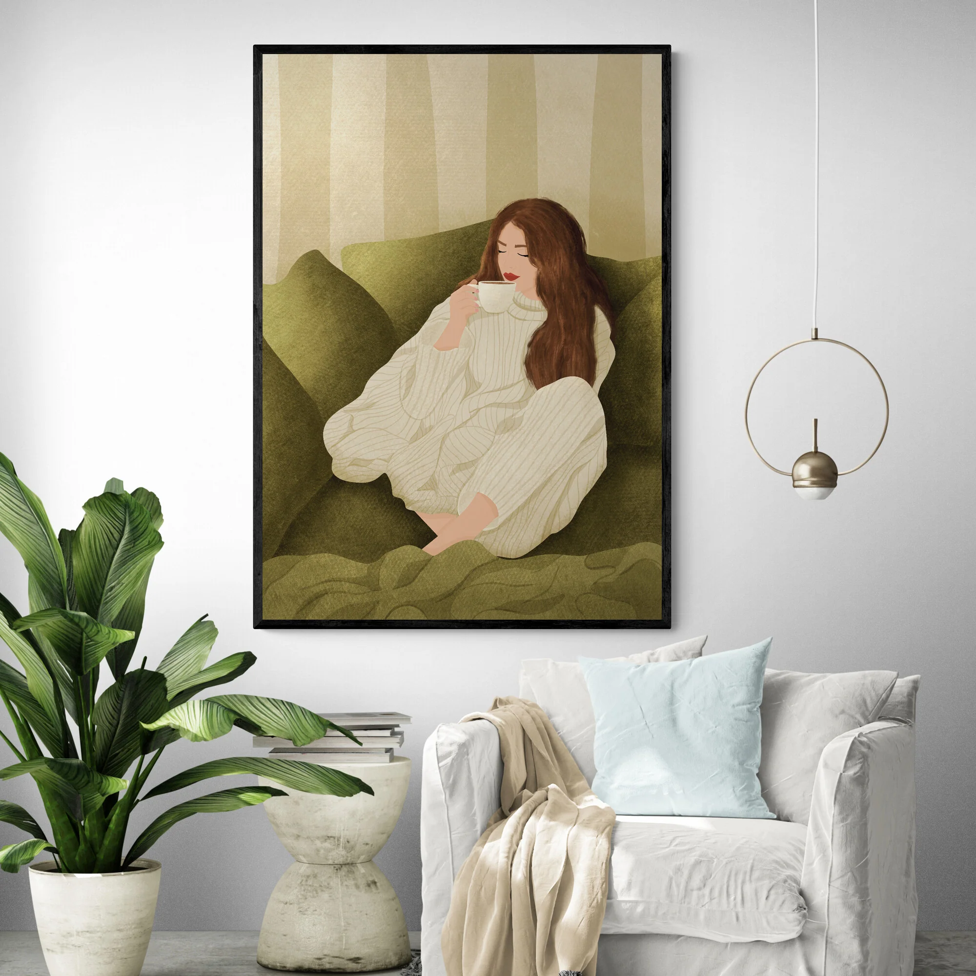 Relaxing Woman Art Print - Image 2