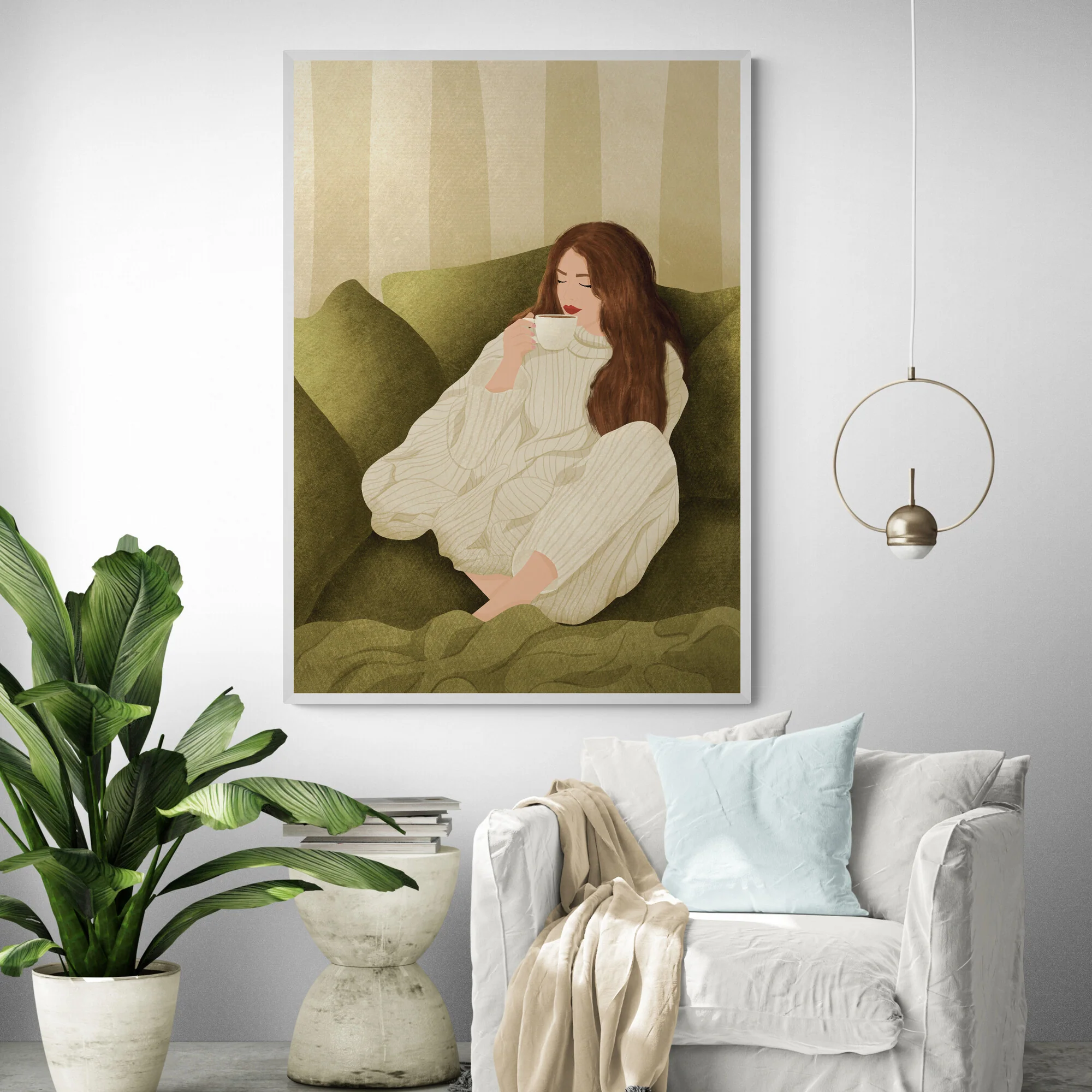 Relaxing Woman Art Print - Image 3