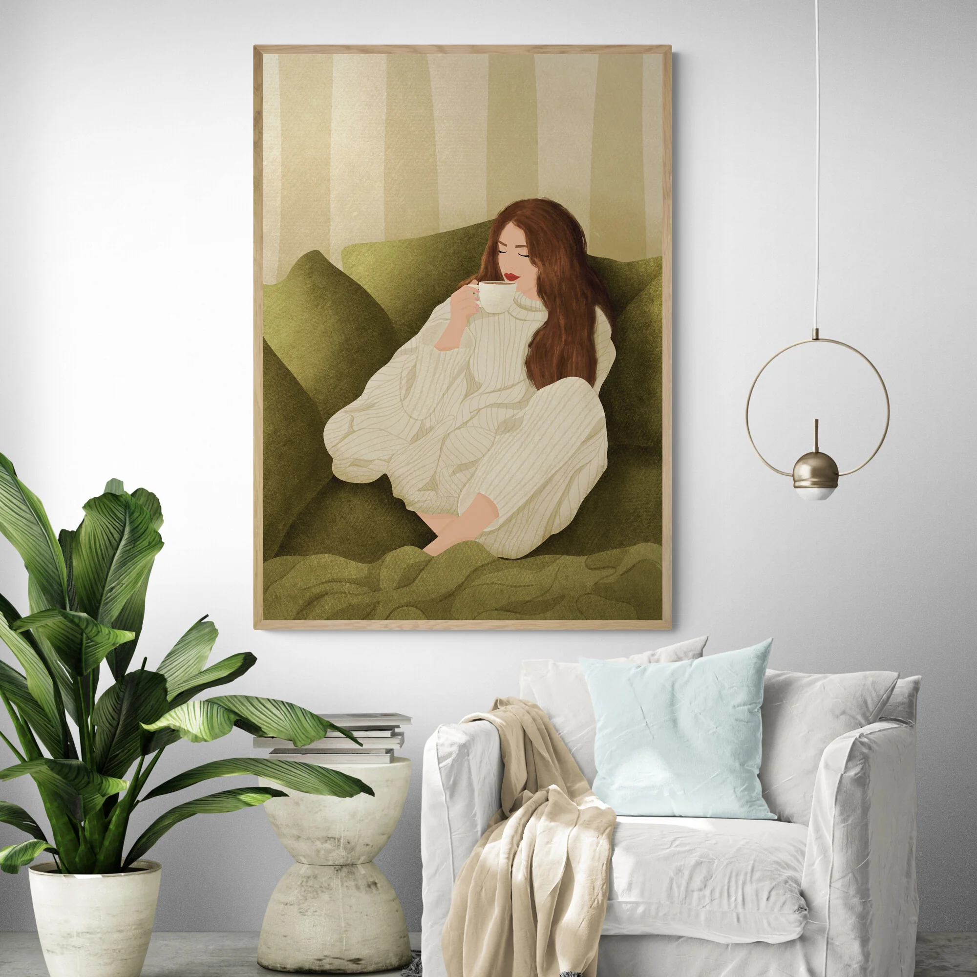 Relaxing Woman Art Print - Image 4