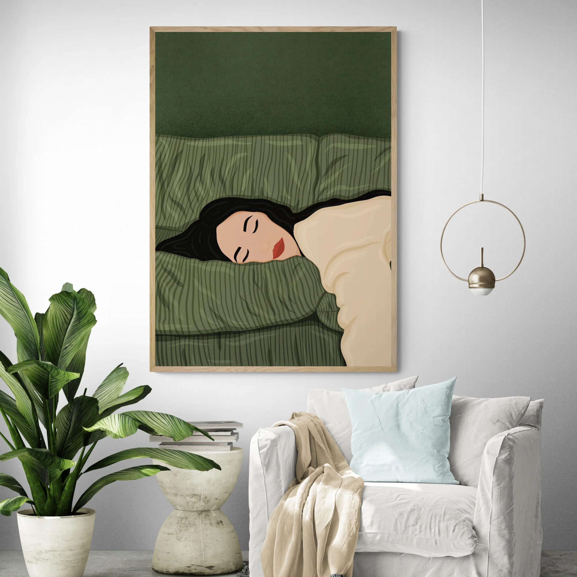 Resting Woman Art Print - Image 2