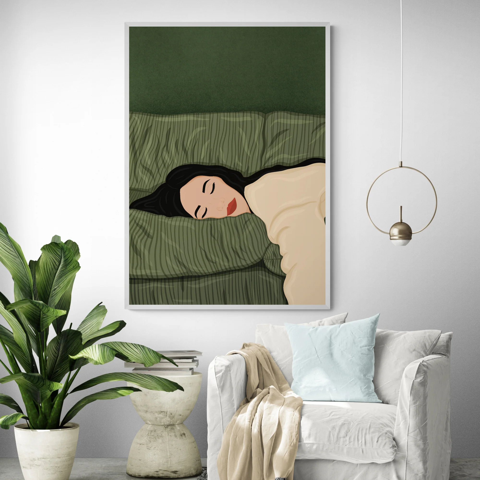 Resting Woman Art Print - Image 4