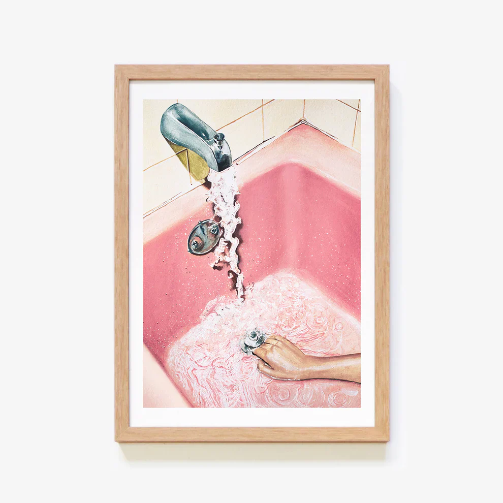 Retro Pink Bath by Julia Ockert - Image 2