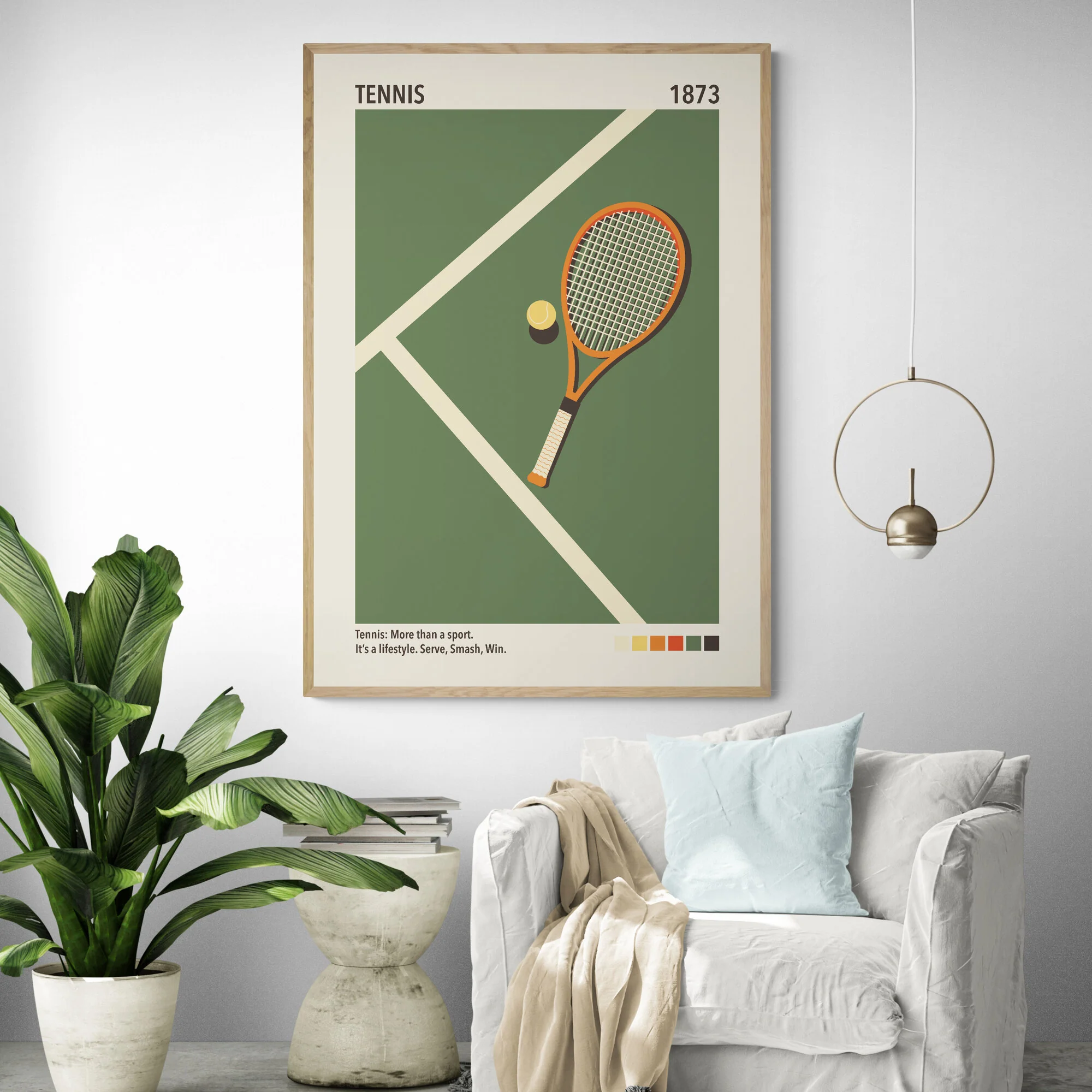 Retro Tennis Art Print - Image 4