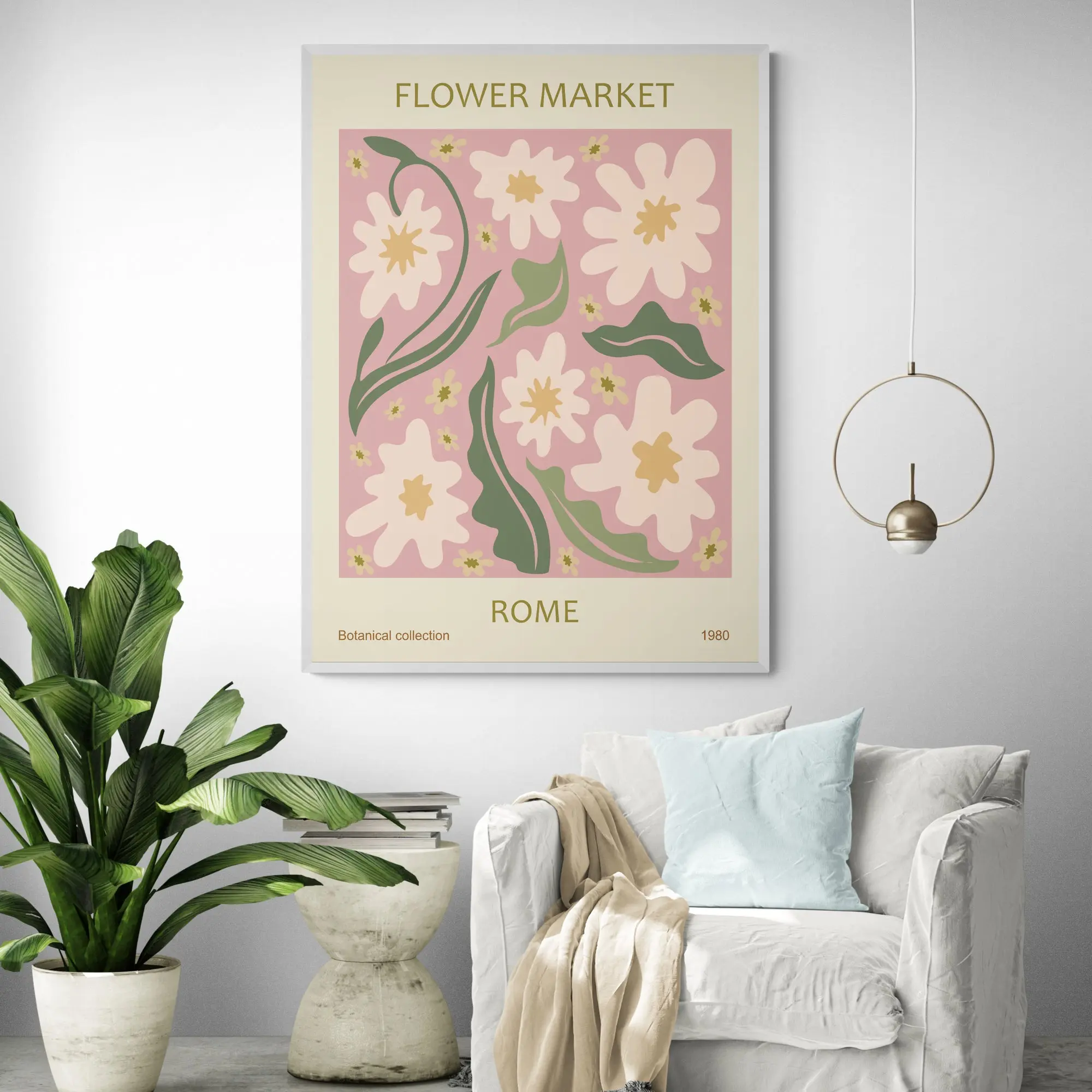 Rome Flower Market Art Print - Image 4