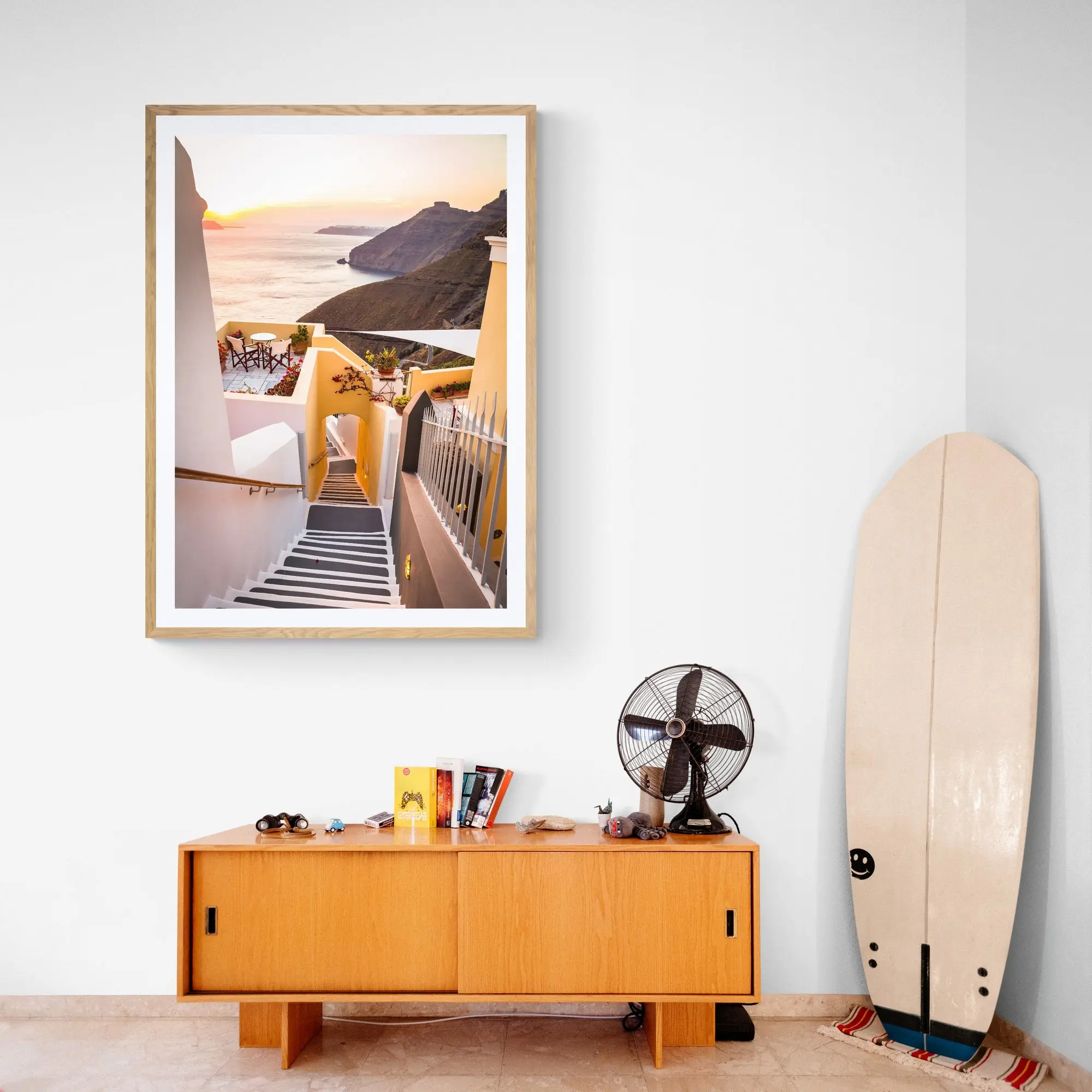 Santorini Dreaming Art Print - Image 2