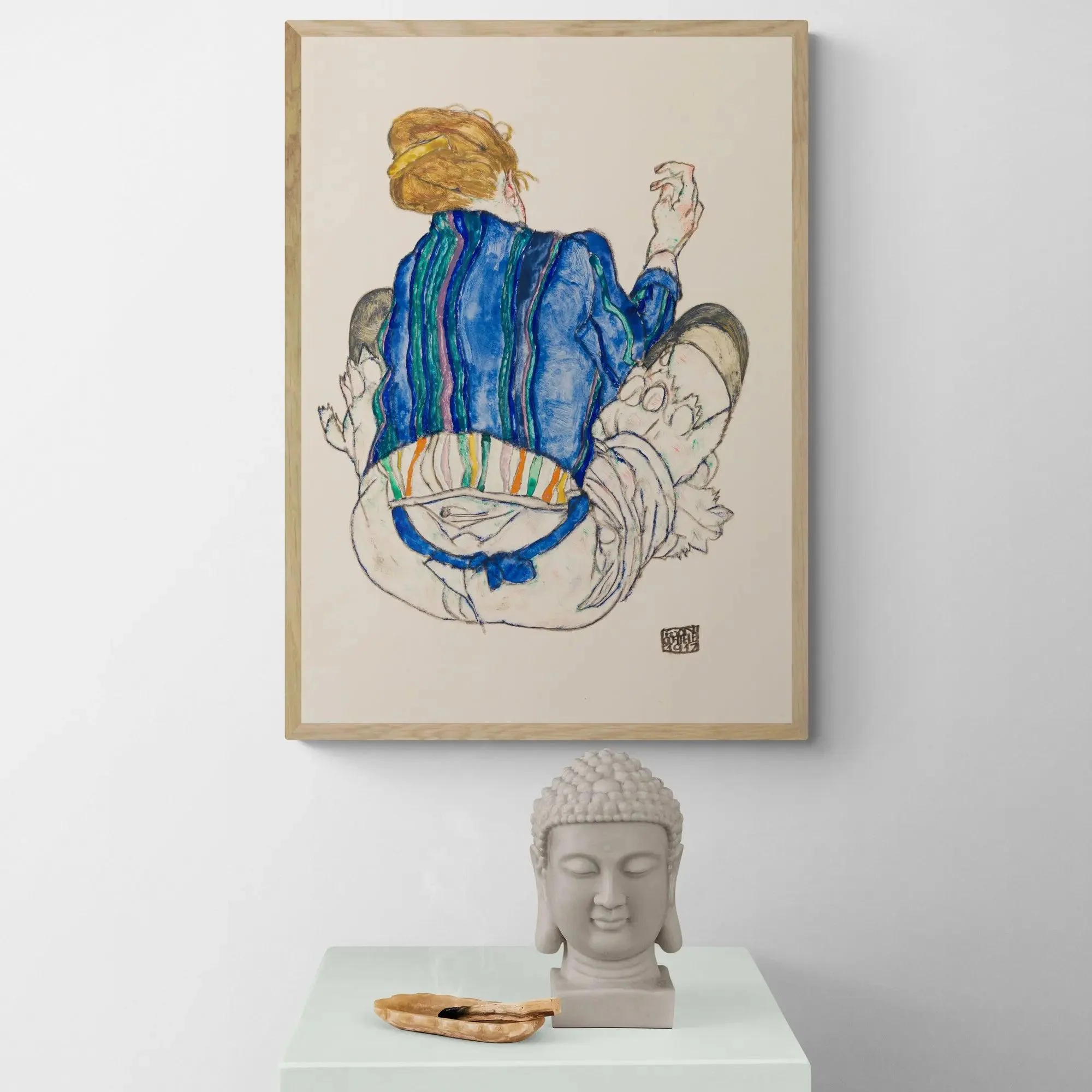 Seated Woman, Back View by Egon Schiele - Image 2
