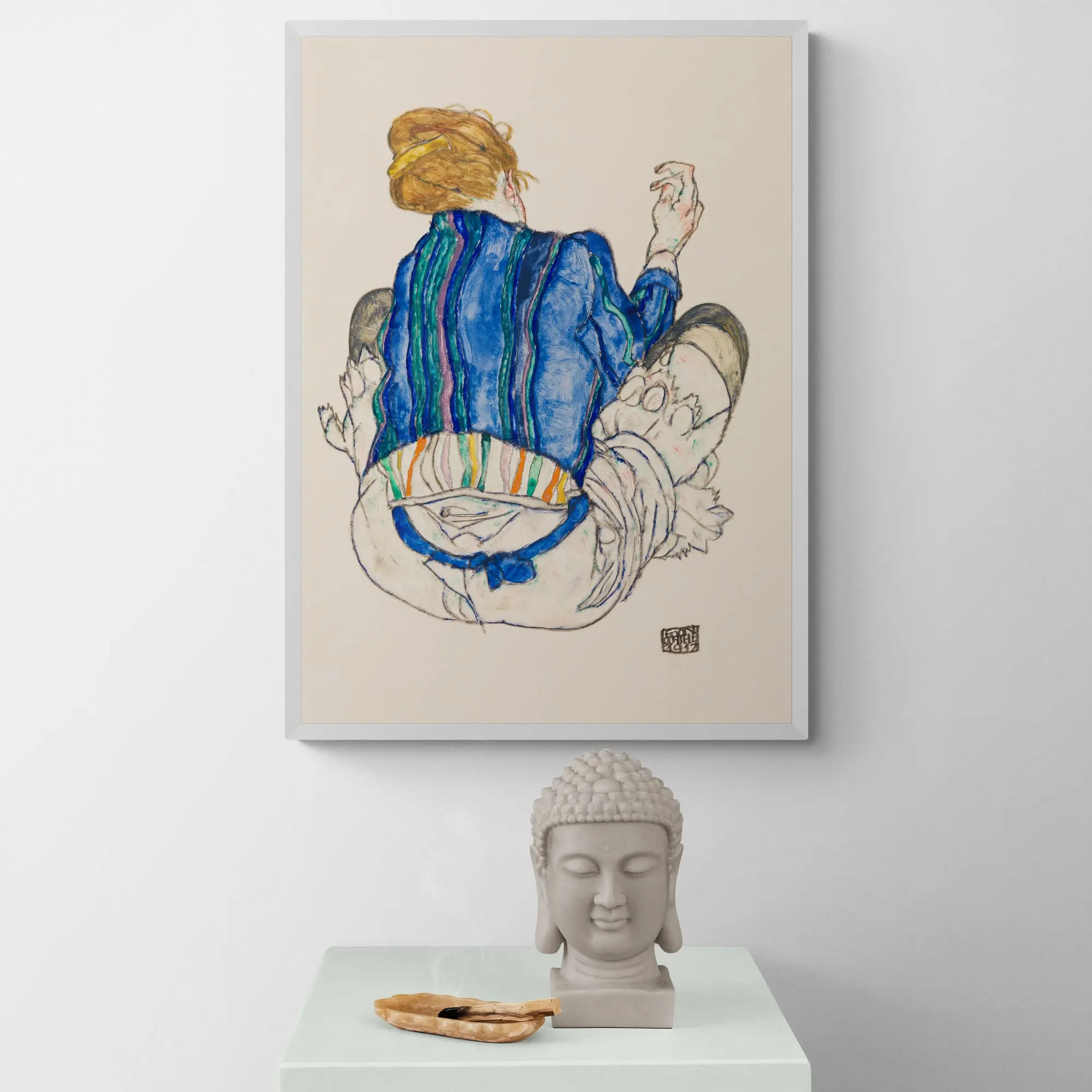 Seated Woman, Back View by Egon Schiele - Image 3