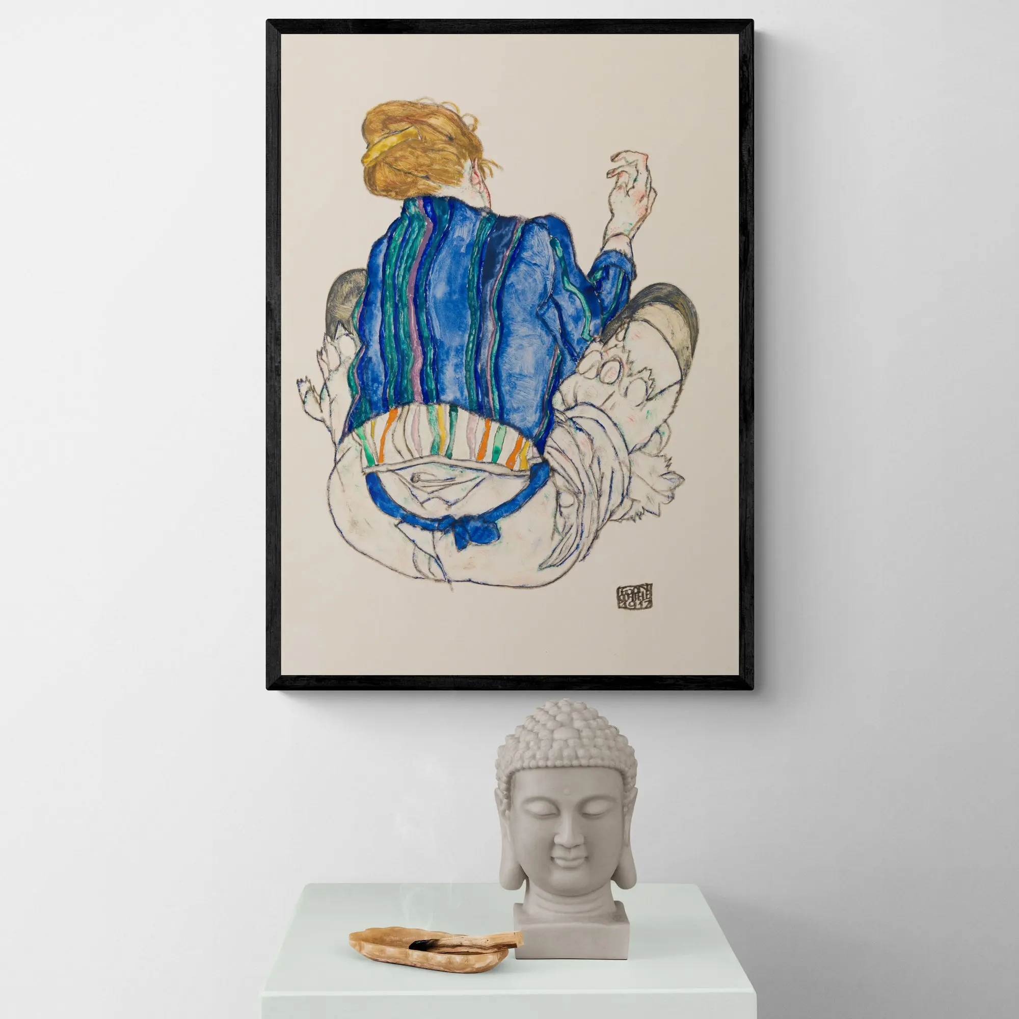 Seated Woman, Back View by Egon Schiele - Image 4