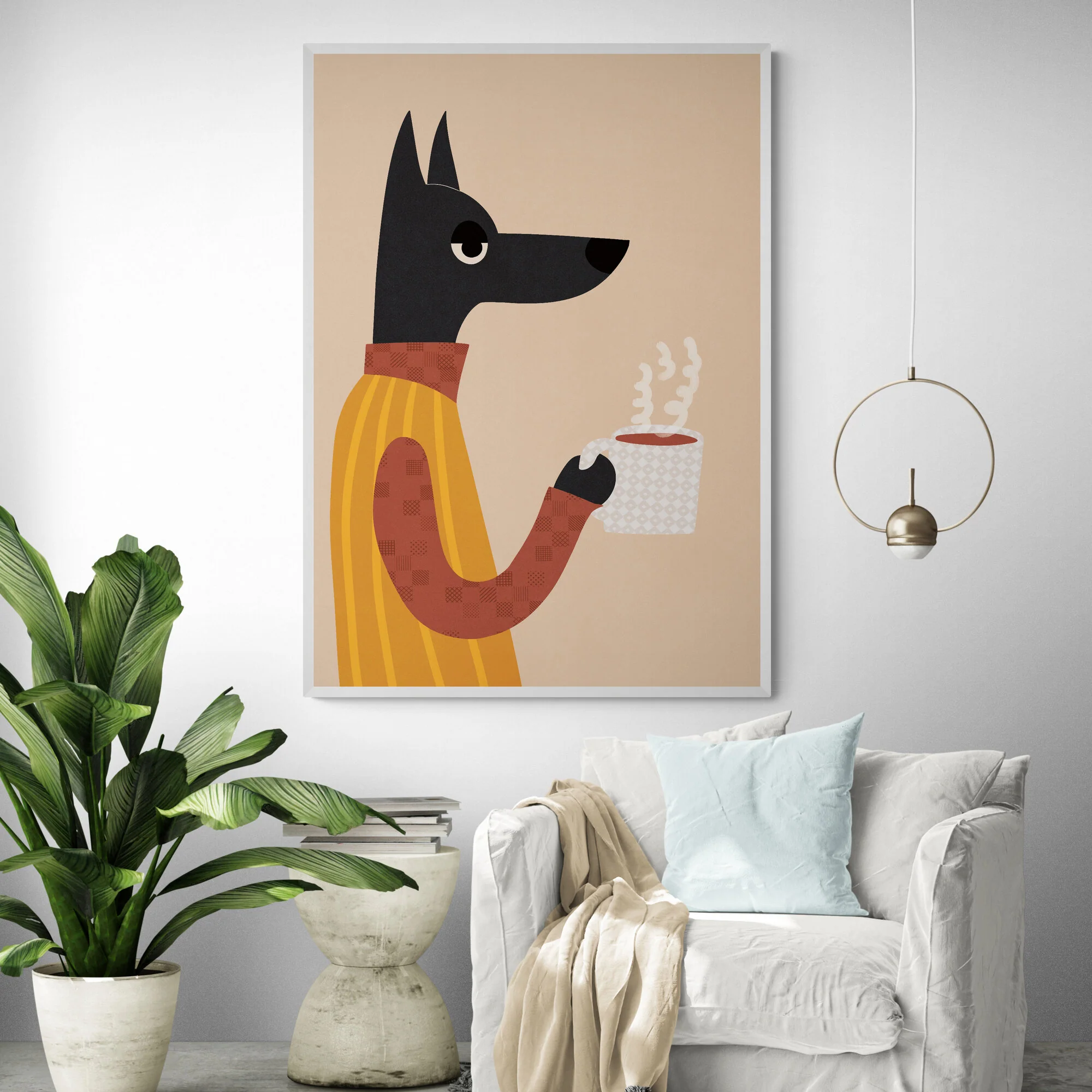 Morning Coffee Dog Art Print - Image 4