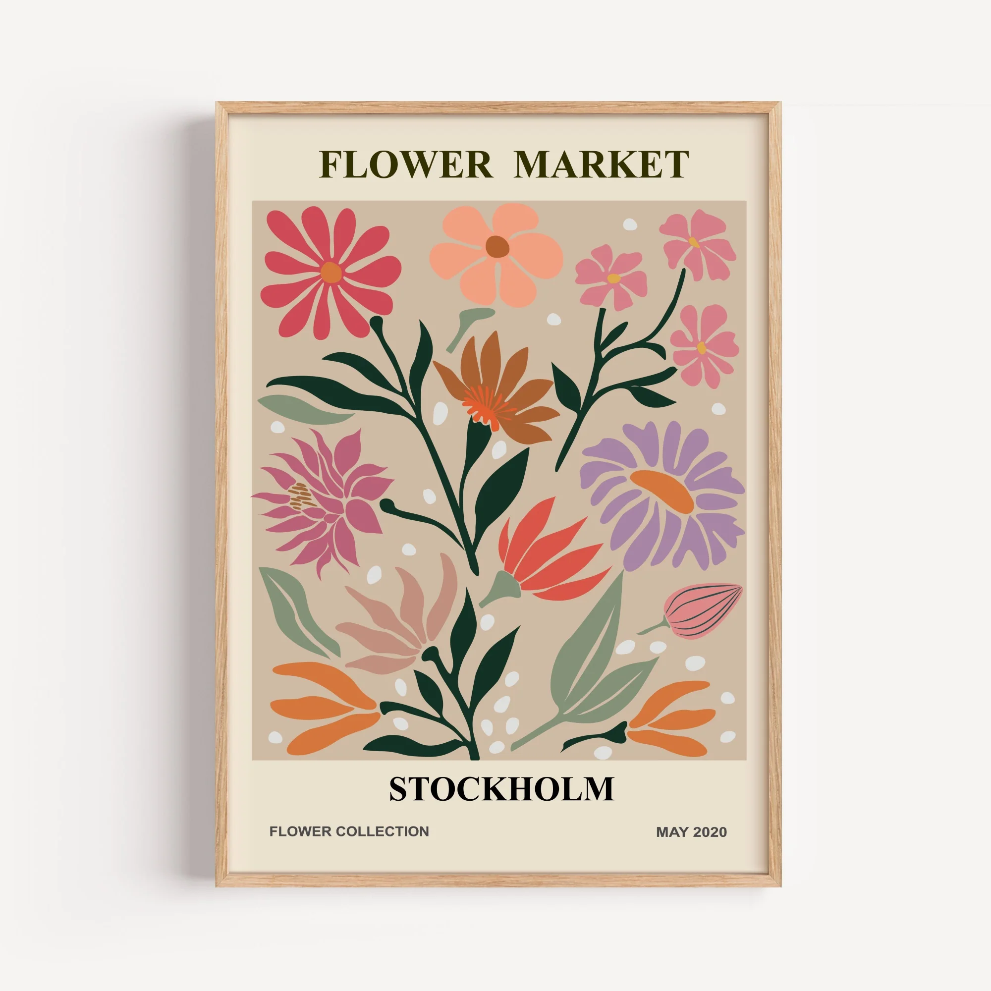 Stockholm Flower Market Art Print