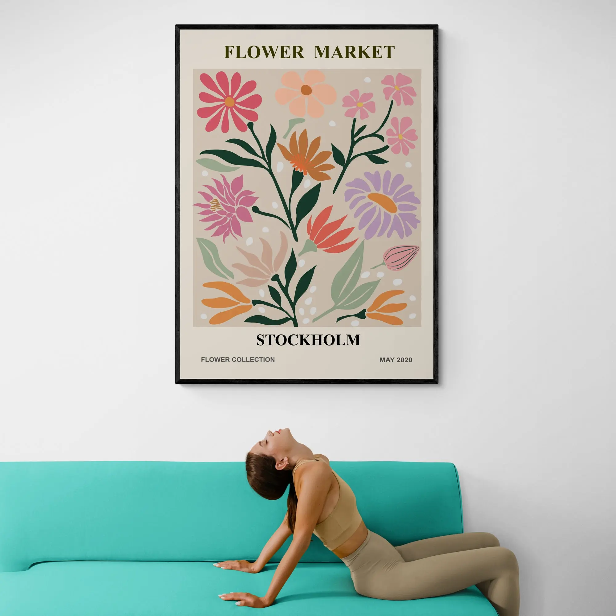 Stockholm Flower Market Art Print - Image 2