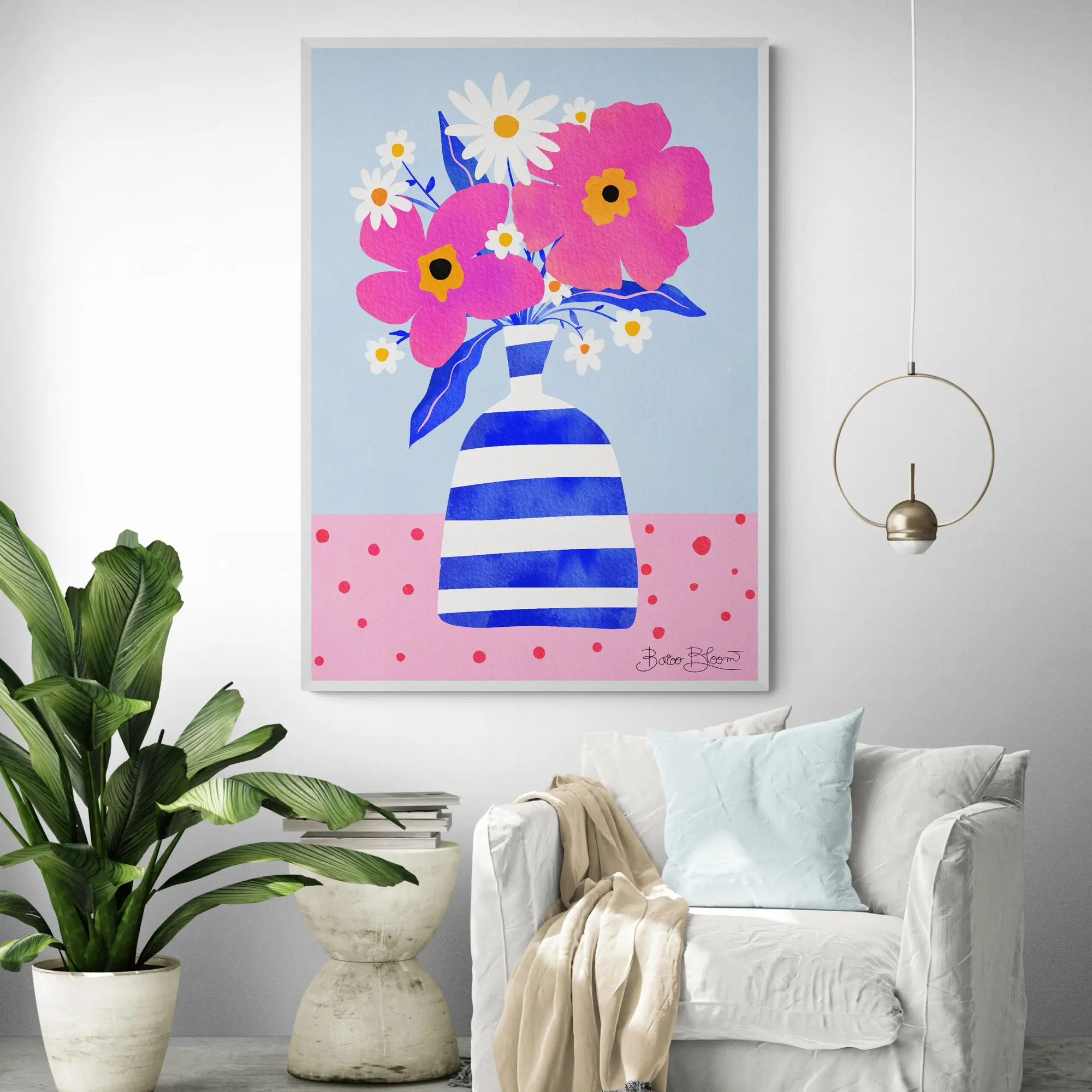 Striped Vase Abstract by Baroo Bloom - Image 4