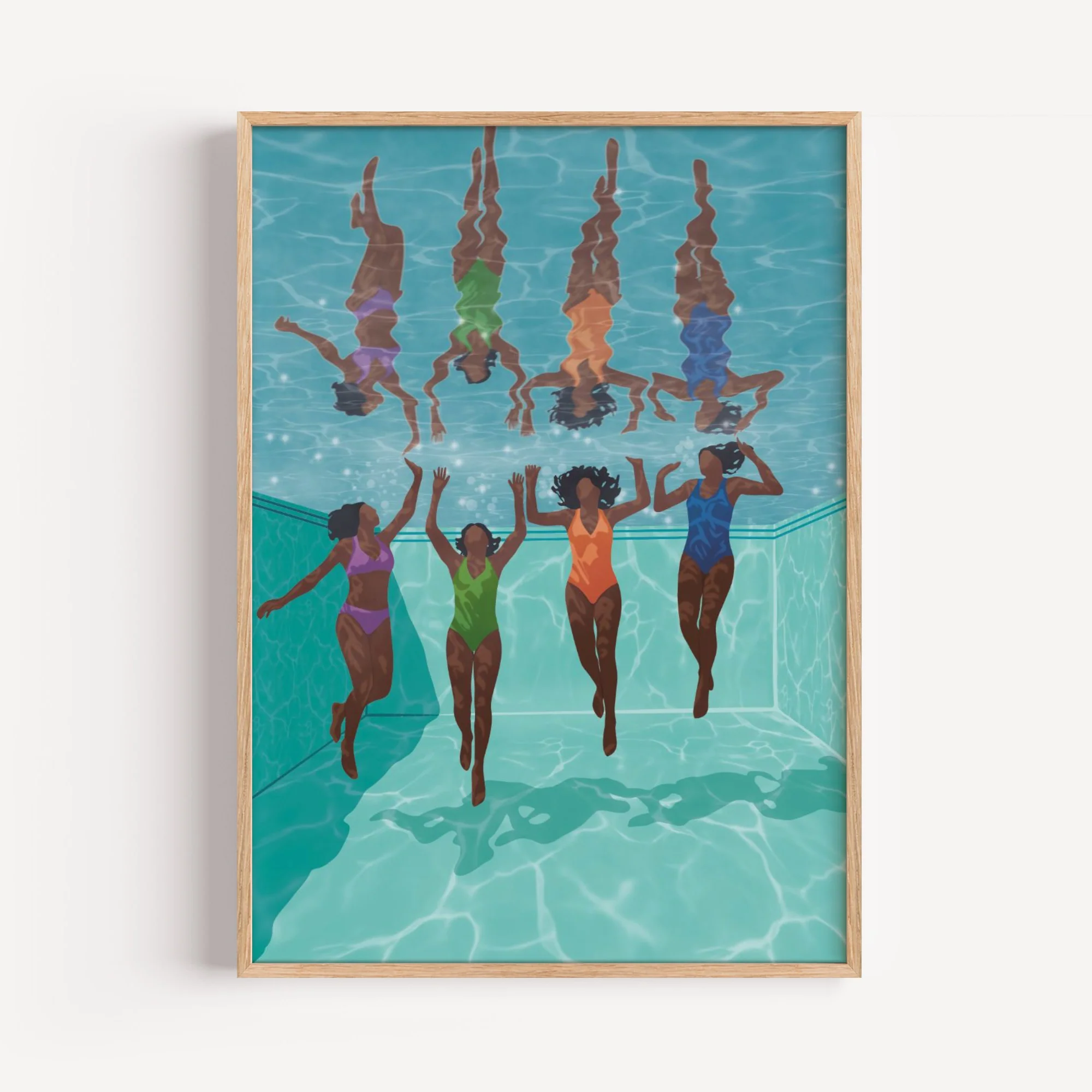 Summer Swimmers Art Print