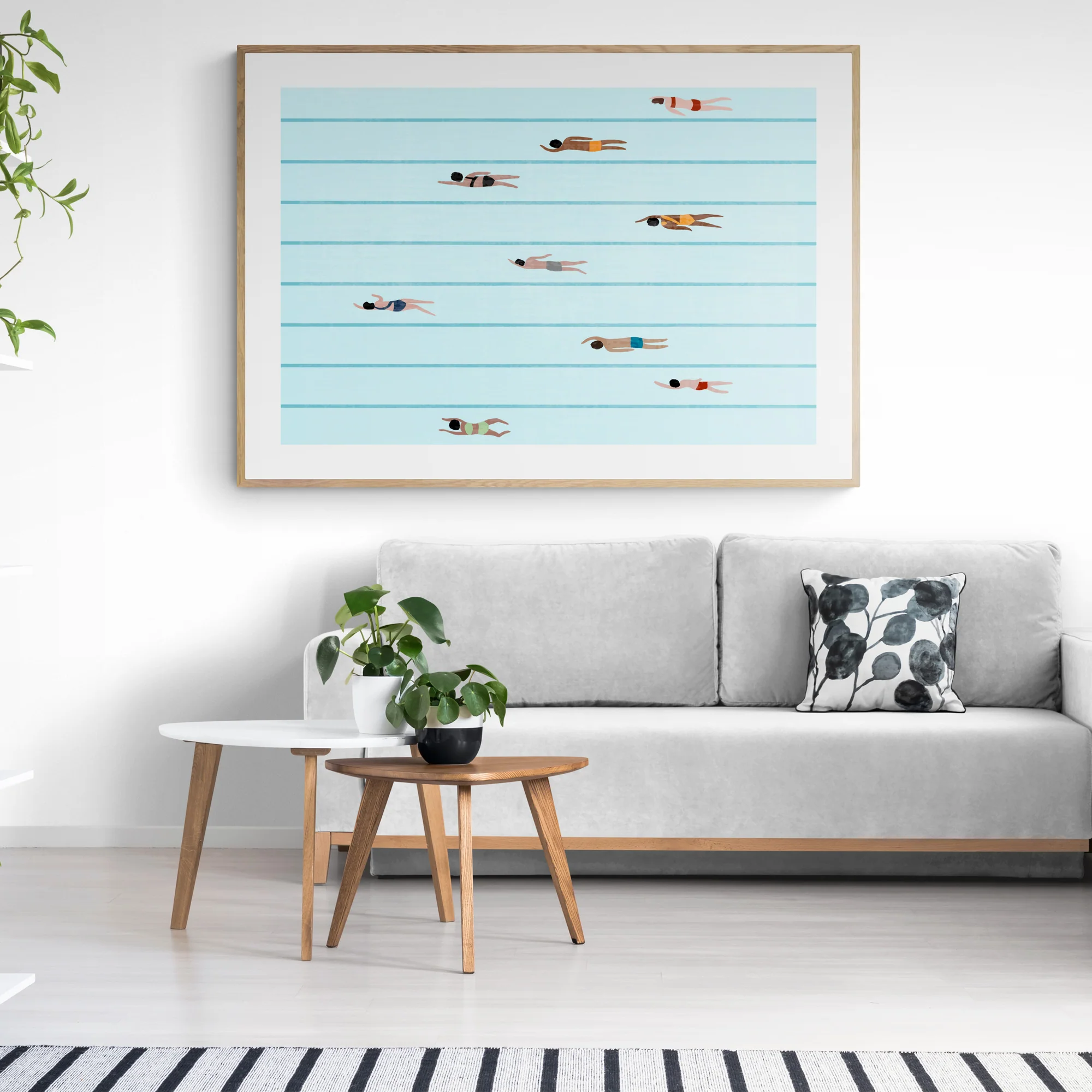 Swimmers In Pool Art Print - Image 4