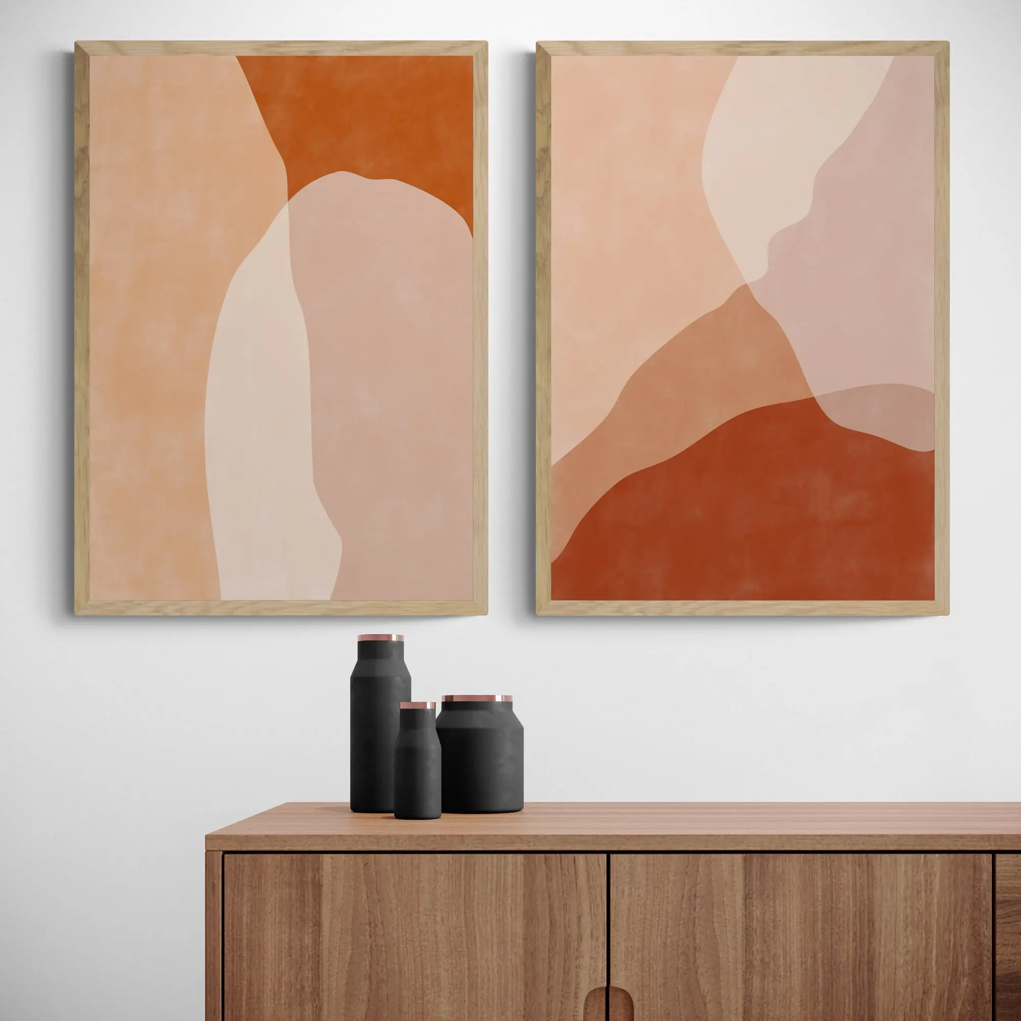 Terracotta Abstract Set by Elena Ristova - Image 2