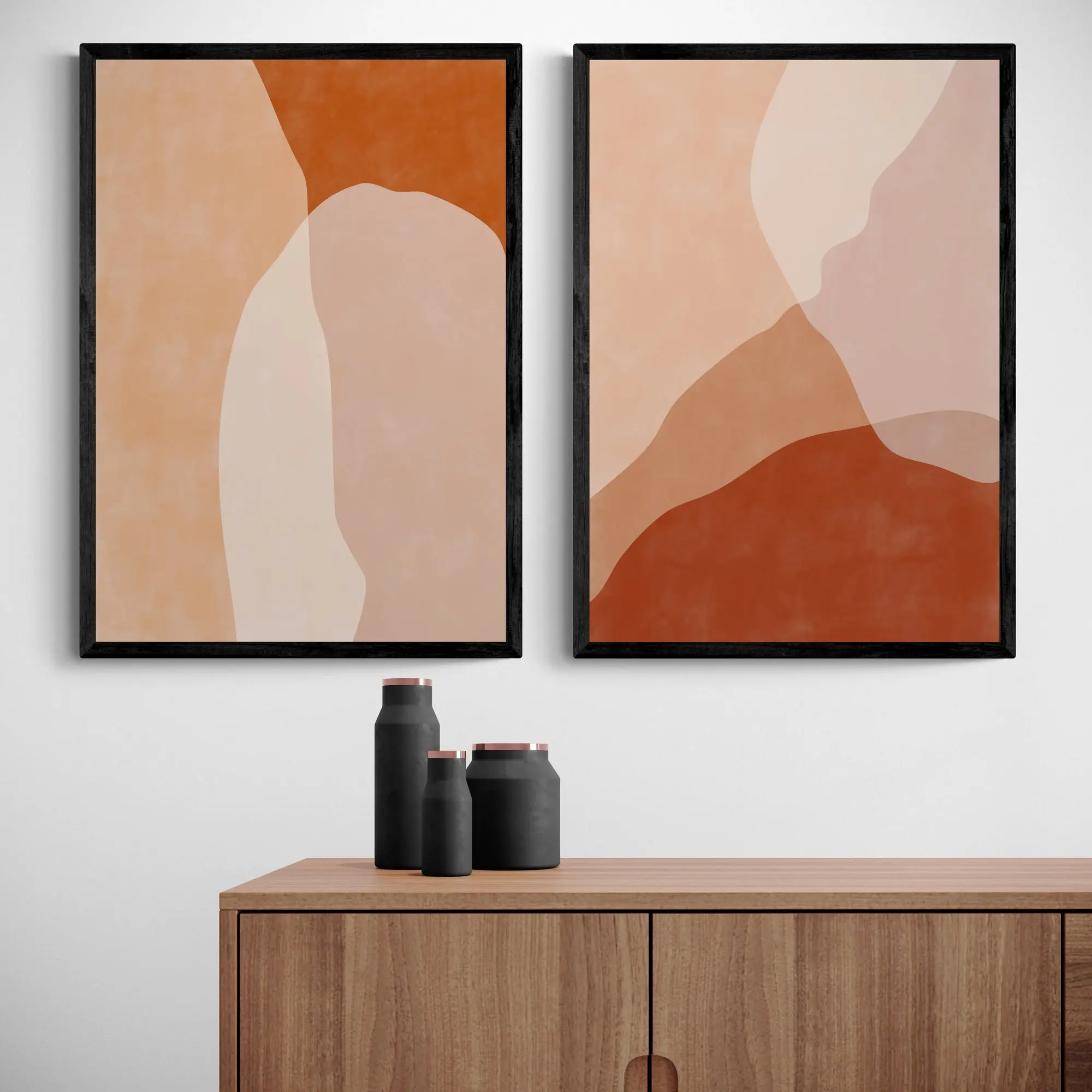 Terracotta Abstract Set by Elena Ristova - Image 3