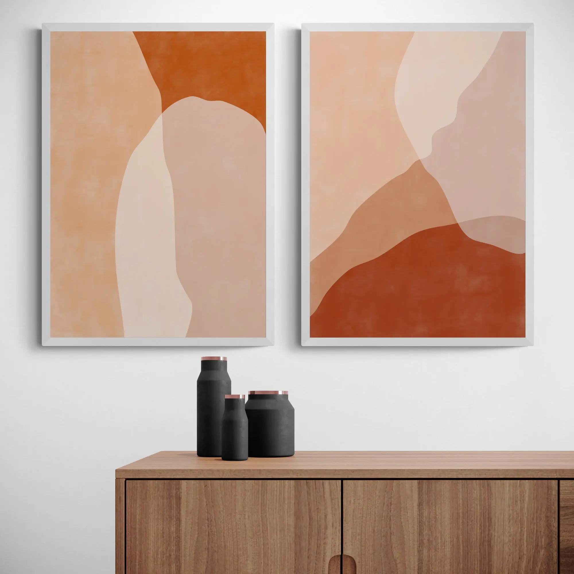 Terracotta Abstract Set by Elena Ristova - Image 4