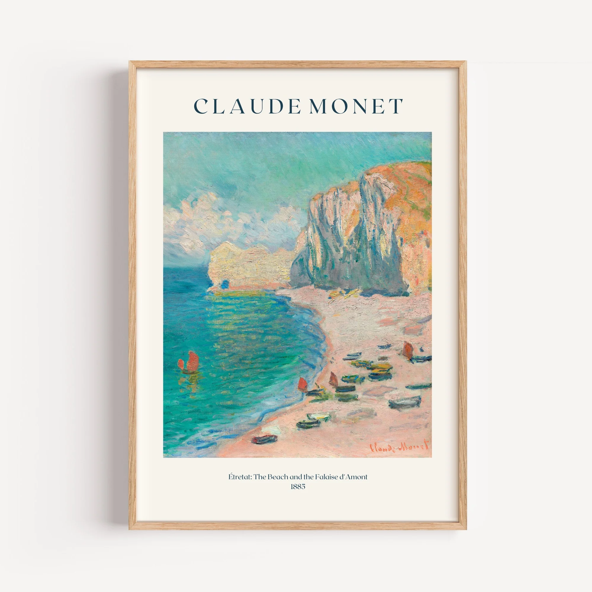 The Beach and the Falaise d'Amont by Claude Monet