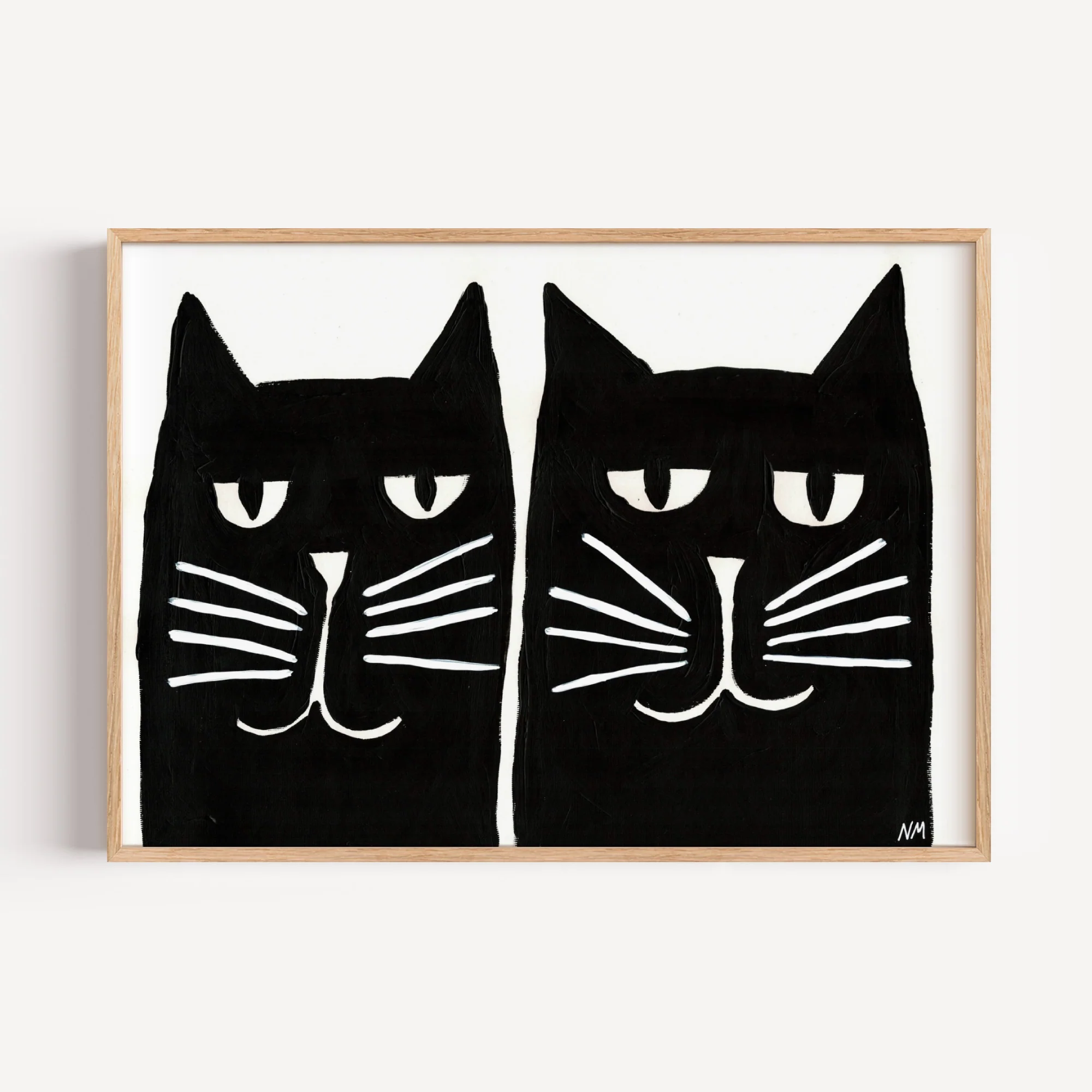 Two Black Cats by Nancy McKie