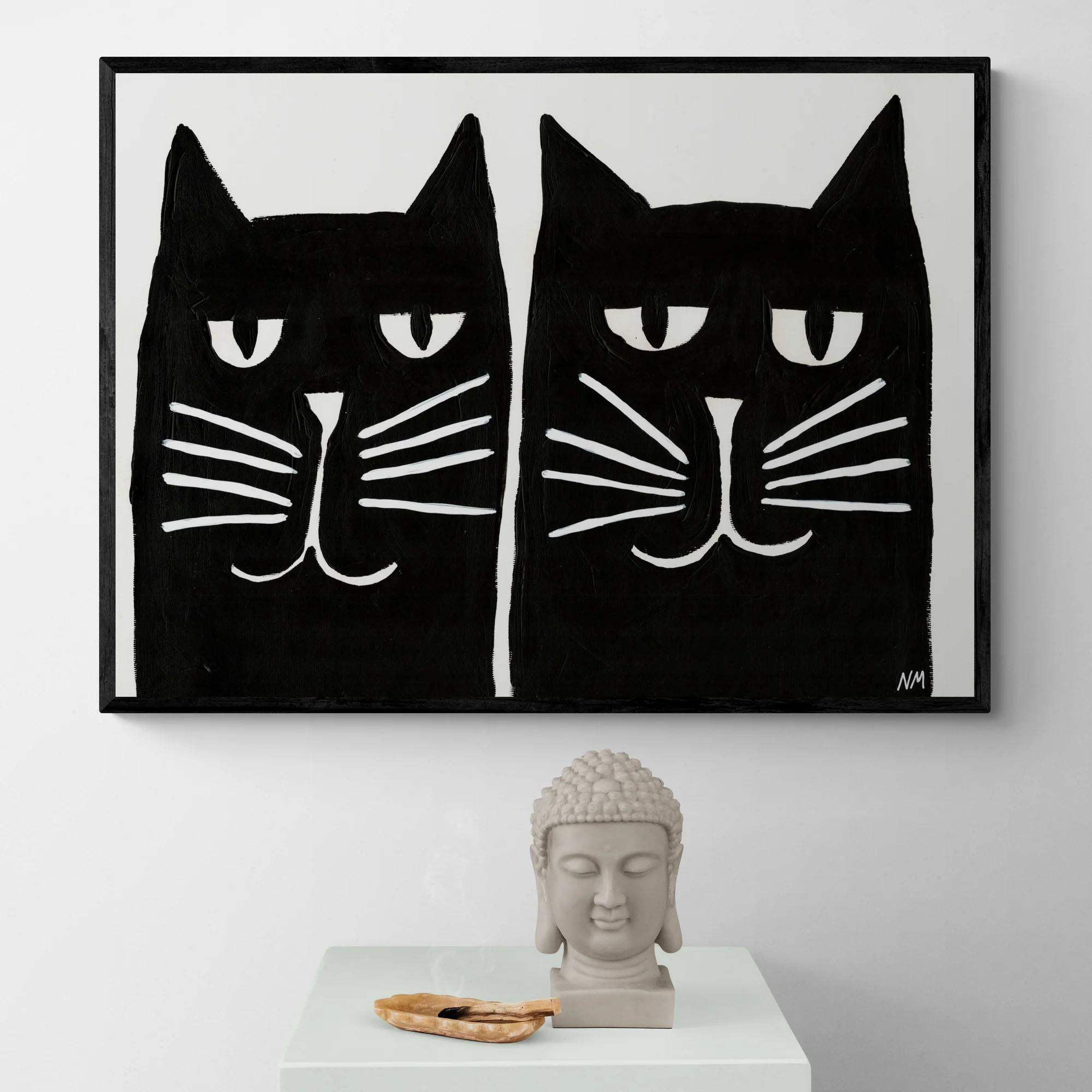 Two Black Cats by Nancy McKie - Image 2