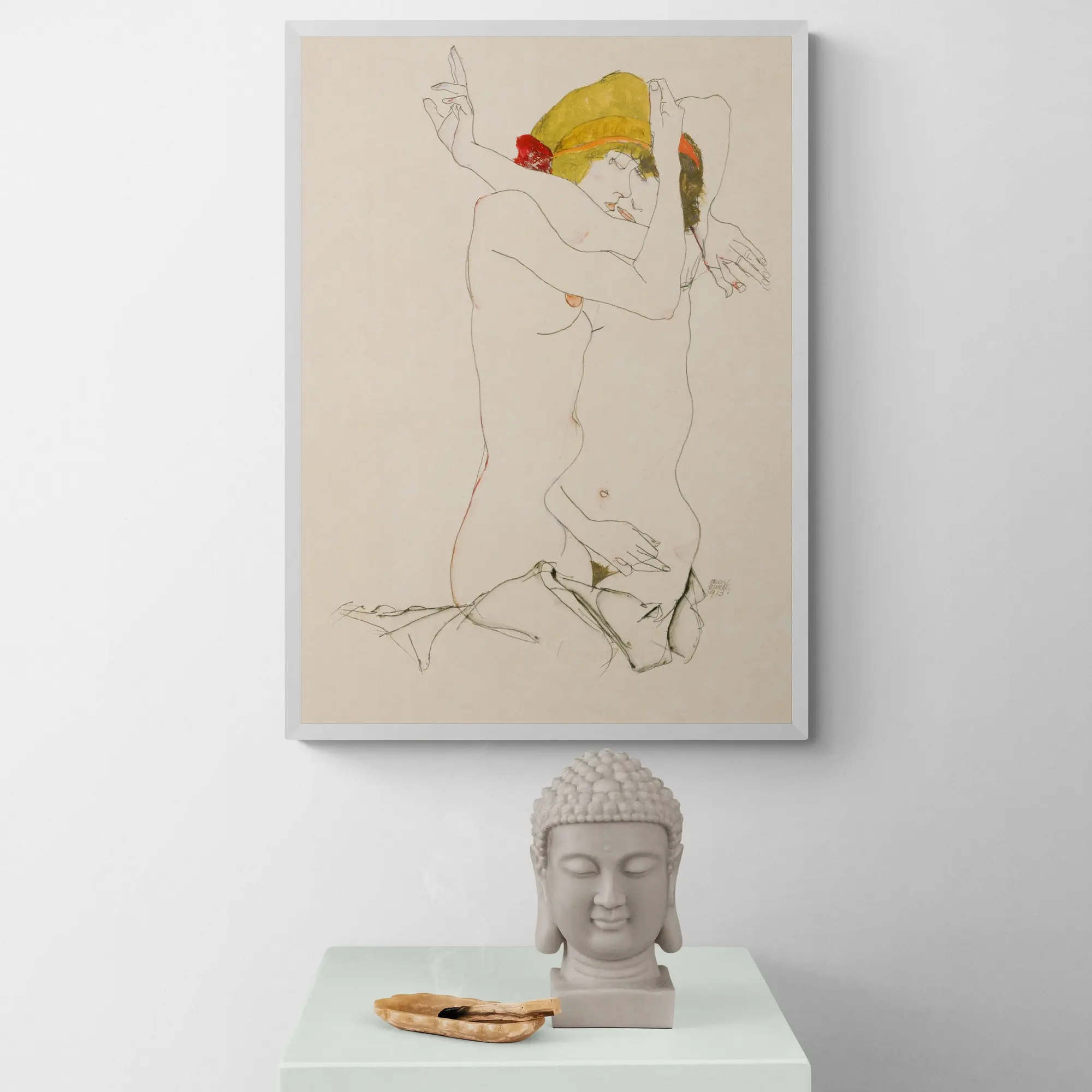 Two Women Embracing by Egon Schiele - Image 2