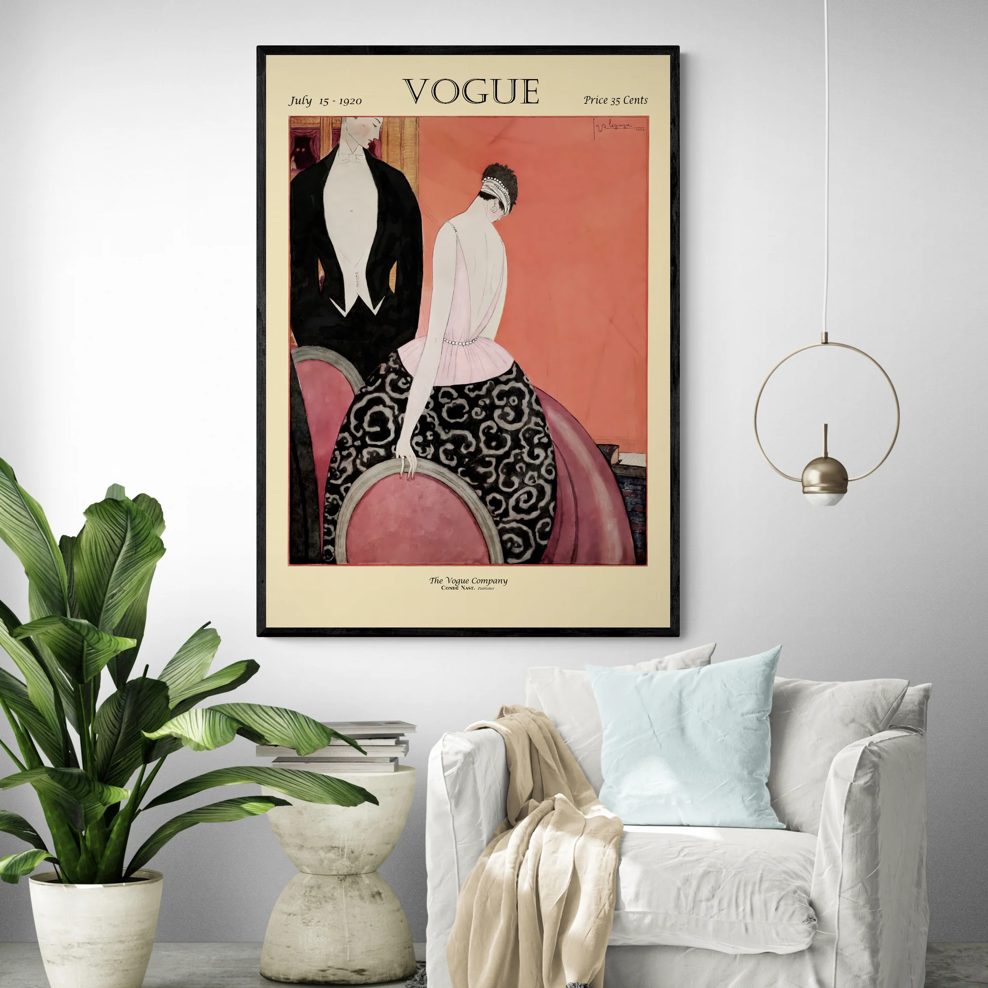 Vogue Magazine Cover July 1920 - Image 2