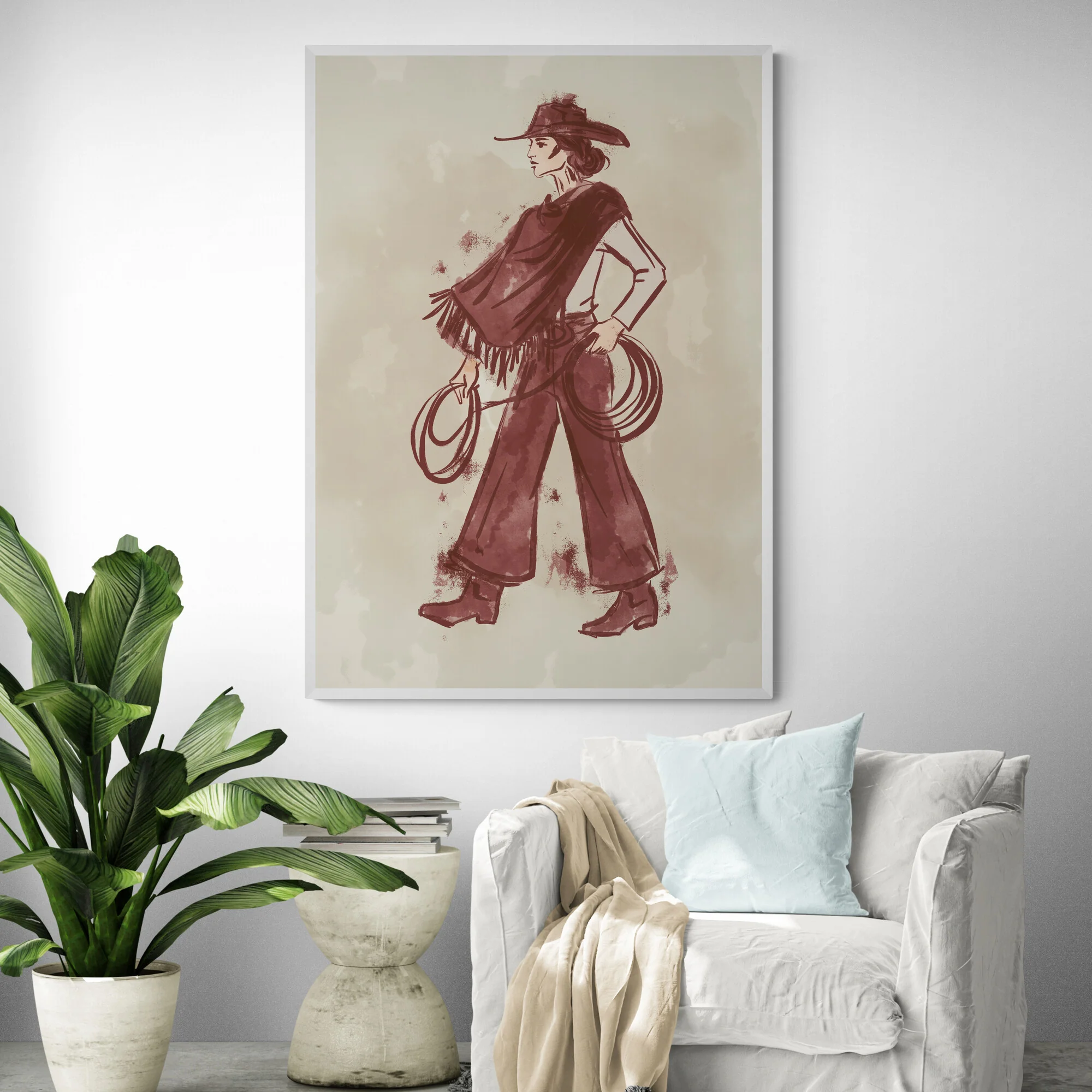 Western Cowgirl Art Print - Image 4